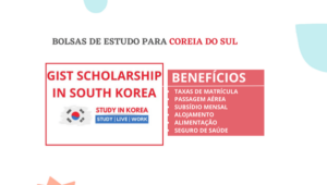 Read more about the article Bolsas de Estudo (GIST) para Estudar na Coreia do Sul Totalmente Financiada