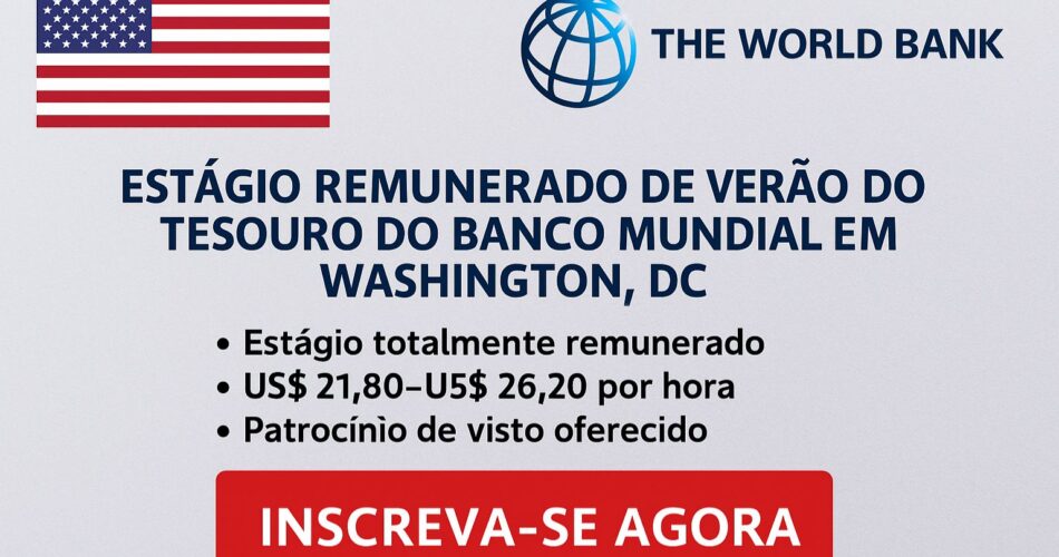 Estágio Remunerado do Tesouro do Banco Mundial