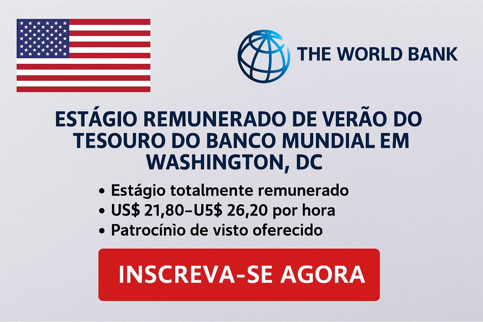Estágio Remunerado do Tesouro do Banco Mundial