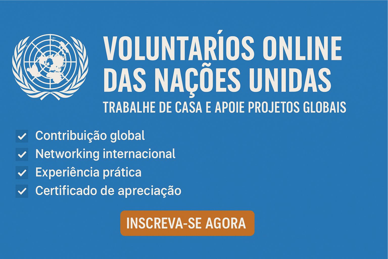 Voluntários Online das Nações Unidas: Trabalhe de Casa