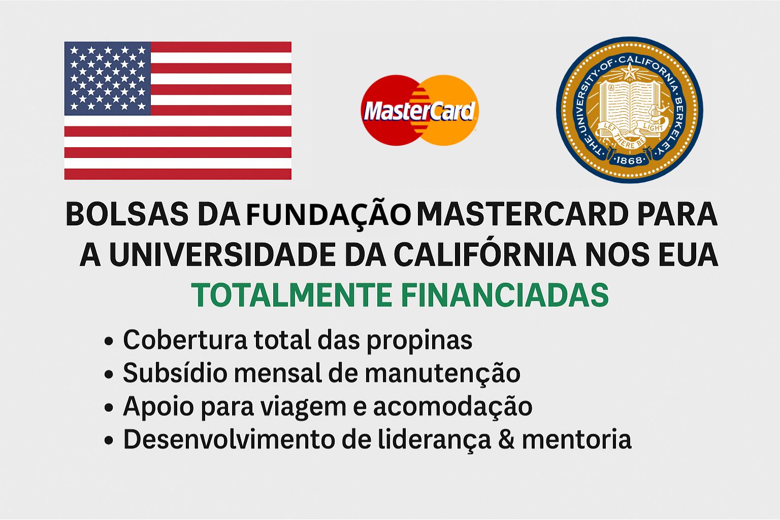 Bolsas da Fundação Mastercard para a Universidade da Califórnia
