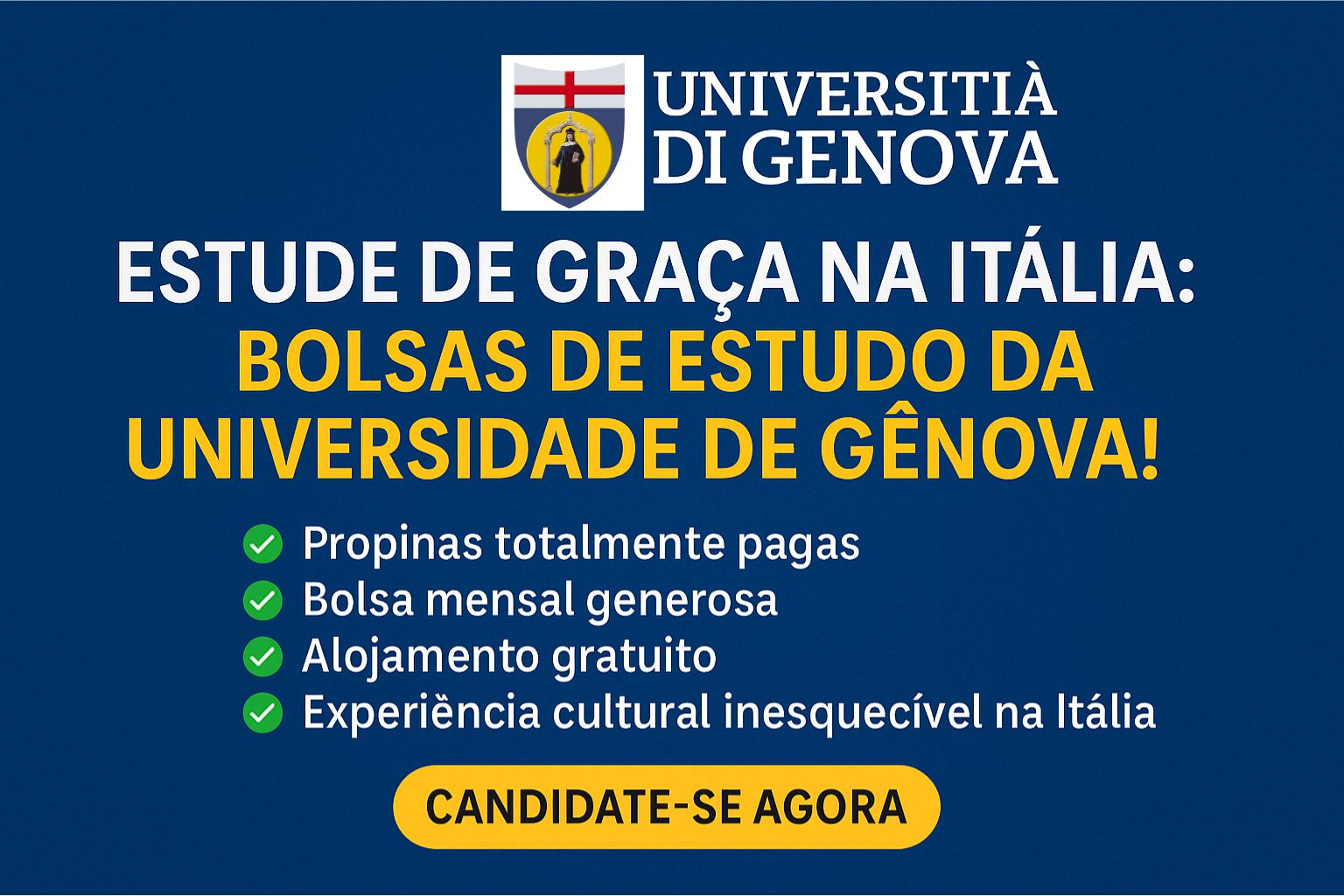 Bolsas de Estudo da Universidade de Gênova