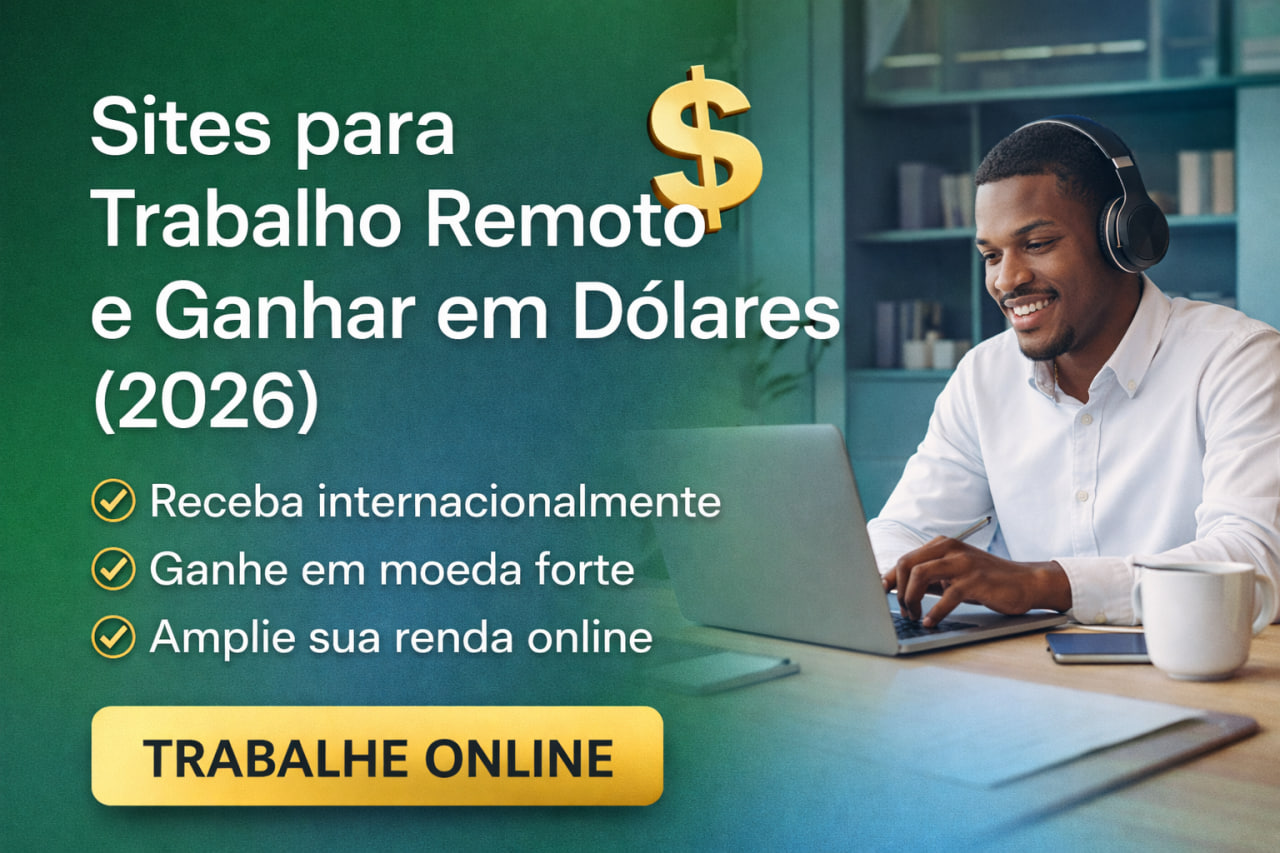 You are currently viewing 10 Sites para Trabalho Remoto e Ganhar em Dólares (2026)
