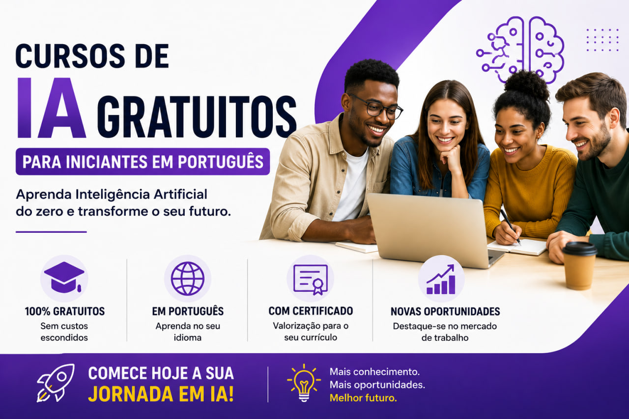 You are currently viewing Cursos de IA Gratuitos para Iniciantes em Português – 2026