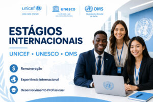 Read more about the article Estágios na UNICEF, UNESCO e OMS para Estudantes e Profissionais em 2026